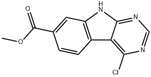 methyl 4-chloro-9H-pyrimido[4,5-b]indole-7-carboxylate 结构式