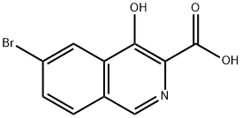 6-溴-4-羟基异喹啉-3-羧酸 结构式