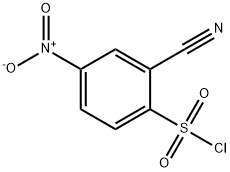 2-氰基-4-硝基苯-1-磺酰氯化 结构式