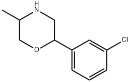 2-(3-氯苯基)-5-甲基吗啉 结构式