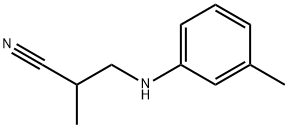 2-甲基-3-[(3-甲基苯基)氨基]丙腈 结构式