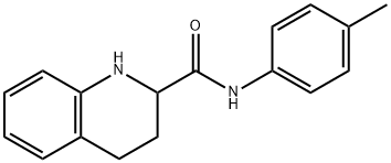 N-(4-甲基苯基)-1,2,3,4-四氢喹啉-2-甲酰胺 结构式