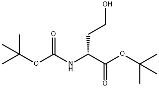 (R)-2-((叔丁氧基羰基)氨基)-4-羟基丁酸叔丁酯 结构式