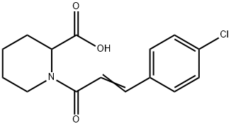 1-[3-(4-氯苯基)丙-2-烯酰]哌啶-2-羧酸 结构式