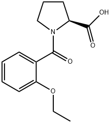 1-(2-乙氧基苯甲酰)吡咯烷-2-羧酸 结构式