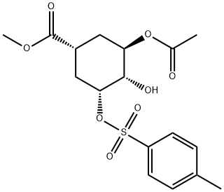 methyl (1R,3R,4S,5R)-3-acetoxy-4-hydroxy-5-(tosyloxy)cyclohexane-1-carboxylate 结构式
