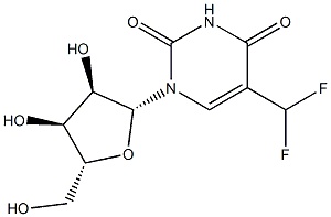 5-Difluoromethyluridine 结构式