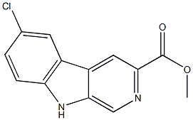 6-氯-9H-吡啶并[3,4-B]吲哚-3-羧酸甲酯 结构式