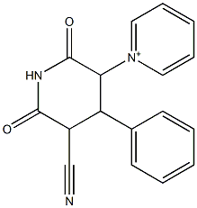 1-(5-cyano-2,6-dioxo-4-phenyl-3-piperidinyl)pyridinium 结构式