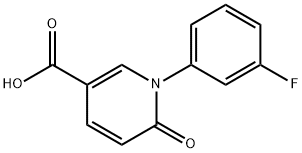 1-(3-氟苯基)-6-氧代-1,6-二氢吡啶-3-羧酸 结构式