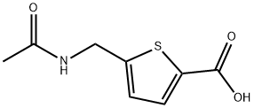 5-(乙酰氨基甲基)噻吩-2-羧酸 结构式