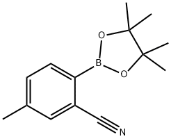 5-甲基-2-(4,4,5,5-四甲基-1,3,2-二噁硼烷-2-基)苄腈 结构式