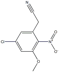 2-(5-chloro-3-methoxy-2-nitrophenyl)acetonitrile 结构式