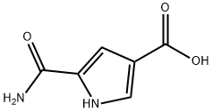 5-氨基甲酰基-1H-吡咯-3-羧酸 结构式