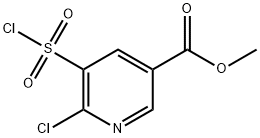 methyl 6-chloro-5-(chlorosulfonyl)pyridine-3-carboxylate 结构式