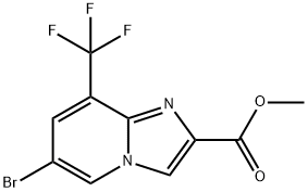 6-溴-8-(三氟甲基)咪唑并[1,2-A]吡啶-2-甲酸甲酯 结构式