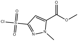 3-(氯磺酰基)-1-甲基-1H-吡唑-5-羧酸甲酯 结构式