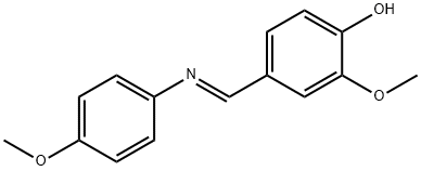 2-methoxy-4-{[(4-methoxyphenyl)imino]methyl}phenol 结构式