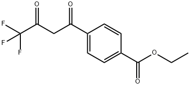 4-(4,4,4-Trifluoro-3-oxo-butyryl)-benzoic acid ethyl ester 结构式