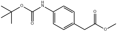 METHYL 4-(BOC-AMINO)PHENYLACETATE 结构式