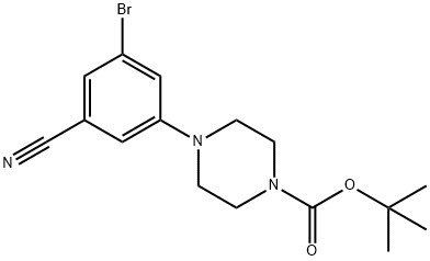 tert-butyl 4-(3-bromo-5-cyanophenyl)piperazine-1-carboxylate 结构式