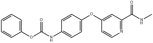 PHENYL 4-(2-(METHYLCARBAMOYL)PYRIDIN-4-YLOXY)PHENYLCARBAMATE 结构式