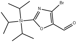 5-Oxazolecarboxaldehyde, 4-bromo-2-[tris(1-methylethyl)silyl]- 结构式
