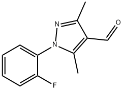 1-(2-氟苯基)-3,5-二甲基-1H-吡唑-4-甲醛 结构式