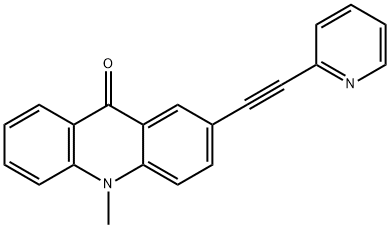 10-methyl-2-(pyridin-2-ylethynyl)acridin-9(10H)-one 结构式
