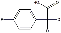 (4-Fluorophenyl)acetic-2,2-d2 Acid 结构式