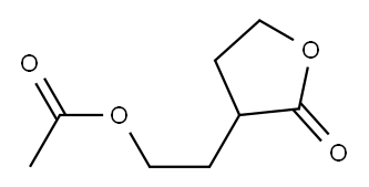 2-(2-oxooxolan-3-yl)ethyl acetate 结构式