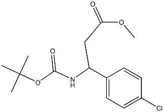 methyl 3-(tert-butoxycarbonylamino)-3-(4-chlorophenyl)propanoate 结构式
