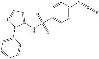 4-isothiocyanato-N-(1-phenyl-1H-pyrazol-5-yl)benzenesulfonamide 结构式
