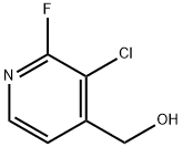 3-氯-2-氟-4-(羟甲基)吡啶 结构式