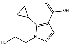 5-环丙基-1-(2-羟乙基)-1H-吡唑-4-羧酸 结构式
