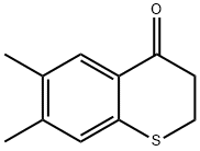 6,7-二甲基-3,4-二氢-2H-1-苯并噻喃-4-酮 结构式