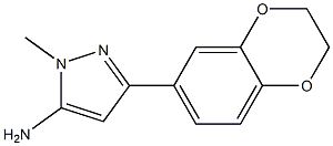 3-(2,3-Dihydro-1,4-benzodioxin-6-yl)-1-methyl-1H-pyrazol-5-amine 结构式