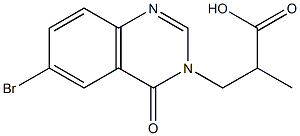 3-(6-Bromo-4-oxoquinazolin-3(4H)-yl)-2-methylpropanoic acid 结构式