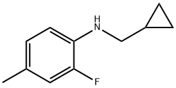 N-(环丙基甲基)-2-氟-4-甲基苯胺 结构式
