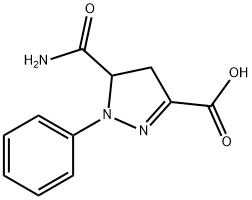 5-carbamoyl-1-phenyl-4,5-dihydro-1H-pyrazole-3-carboxylic acid 结构式