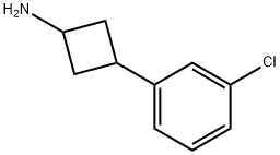 3-(3-chlorophenyl)cyclobutan-1-amine 结构式