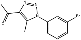 1-[1-(3-bromophenyl)-5-methyl-1H-1,2,3-triazol-4-yl]ethan-1-one 结构式