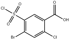4-溴-2-氯-5-(氯磺酰)苯甲酸 结构式