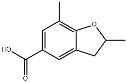 5-Benzofurancarboxylic acid, 2,3-dihydro-2,7-dimethyl- 结构式