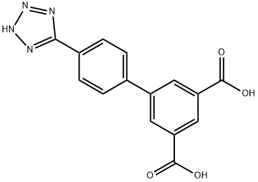4'-(1H-tetrazol-5-yl)-[1,1'-biphenyl]-3,5-dicarboxylic acid 结构式