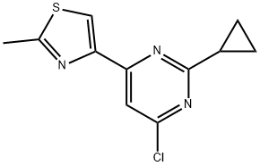 4-Chloro-6-(2-methyl-4-thiazolyl)-2-cyclopropylpyrimidine 结构式