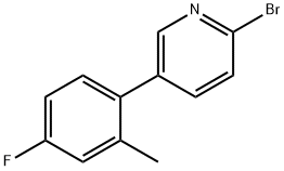 2-Bromo-5-(4-fluoro-2-methylphenyl)pyridine 结构式