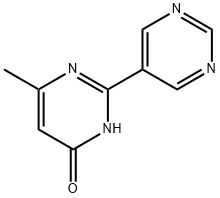 4-Hydroxy-6-methyl-2-(5-pyrimidyl)pyrimidine 结构式