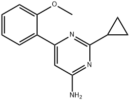 4-Amino-6-(2-methoxyphenyl)-2-cyclopropylpyrimidine 结构式