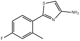 4-Amino-2-(4-fluoro-2-methylphenyl)thiazole 结构式